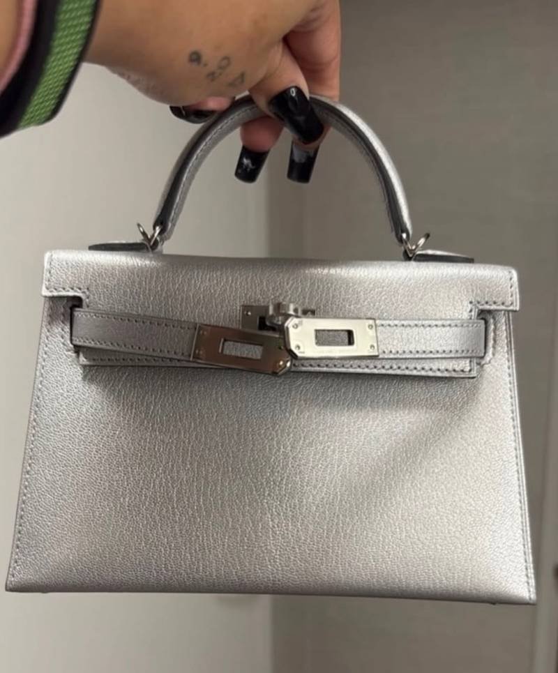 Hermès Mini Kelly metallic luxury handbag