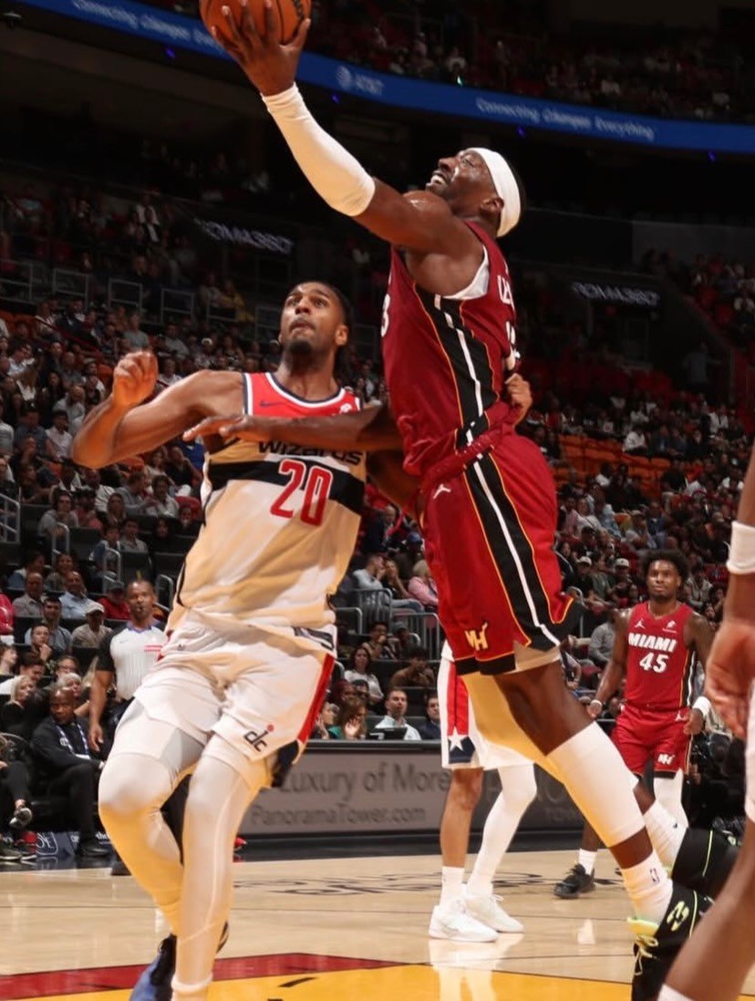 Bam Adebayo driving to basket