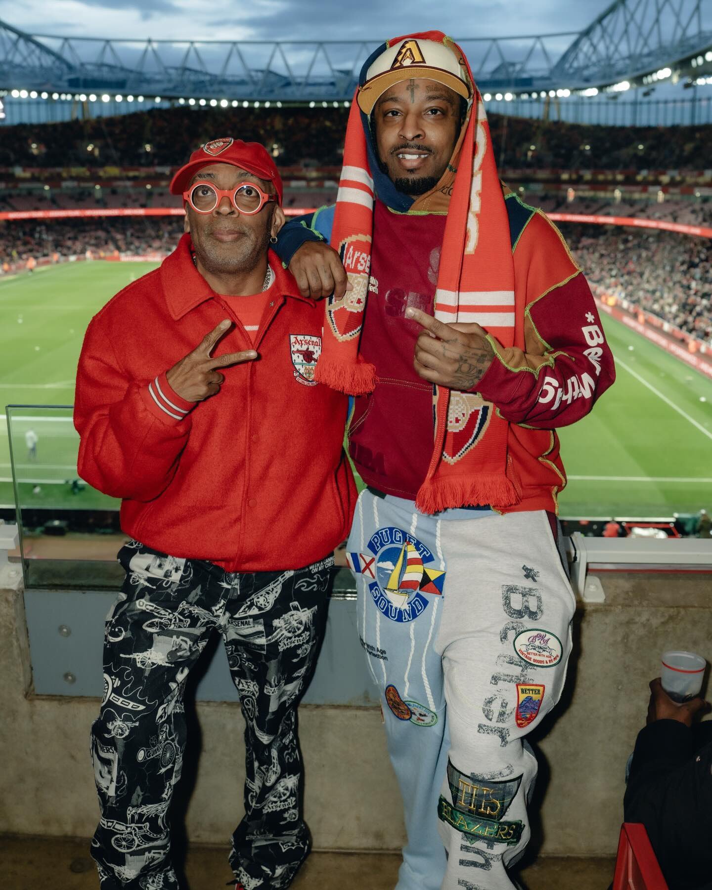 Spike Lee at Arsenal match
