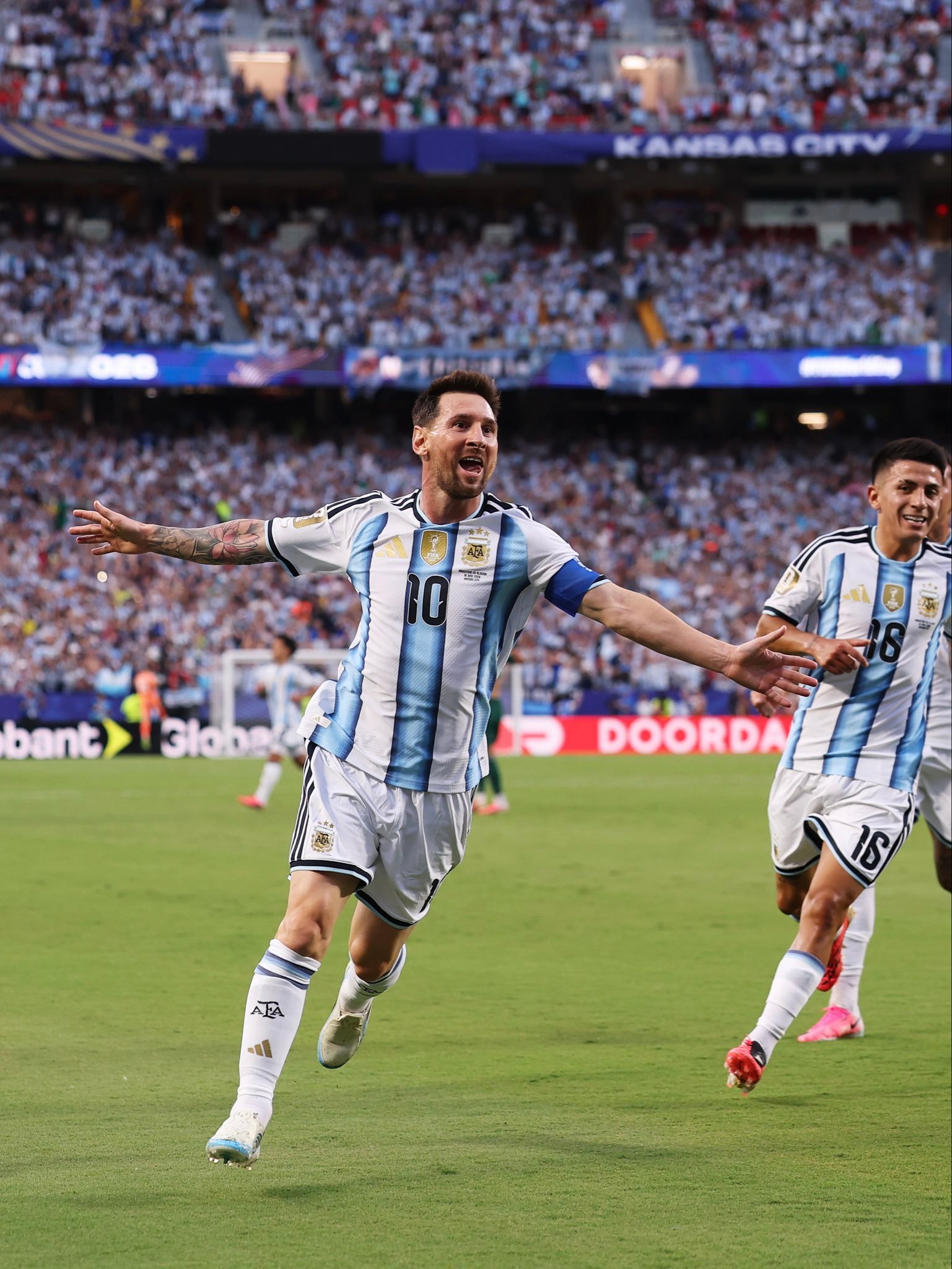 Lionel Messi playing for Argentina at the 2026 FIFA World Cup