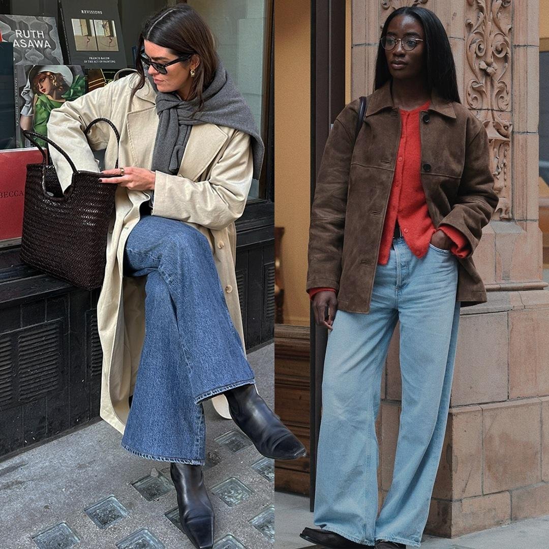 Modern fashion styling combining contrasting textures, layered clothing and carefully chosen colours