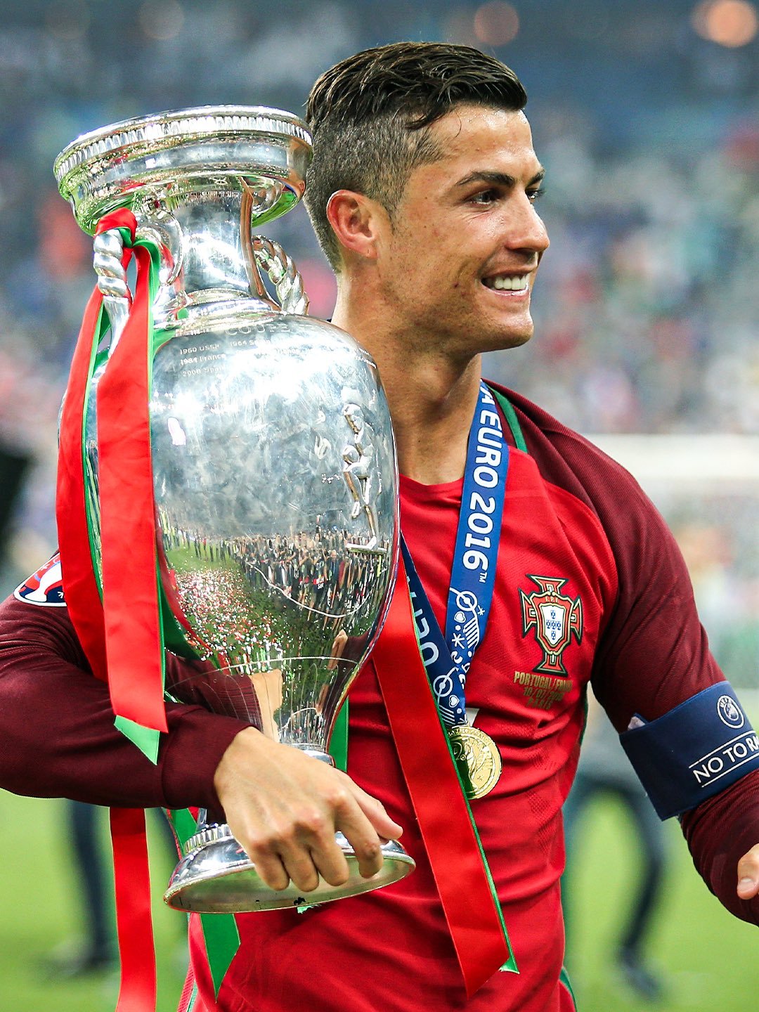 Cristiano Ronaldo celebrating for Portugal